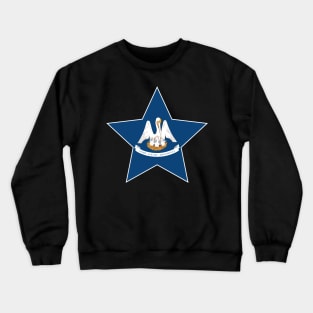 Louisiana State Flag Star Crewneck Sweatshirt